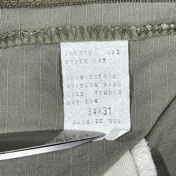 Two-Tone Olive & Tan Mens Pants By Rattlers Brand Cotton Blend 34x31(33x31) USA - Picture 3 of 10